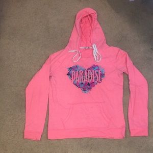Hot pink sweatshirt with fun decal!